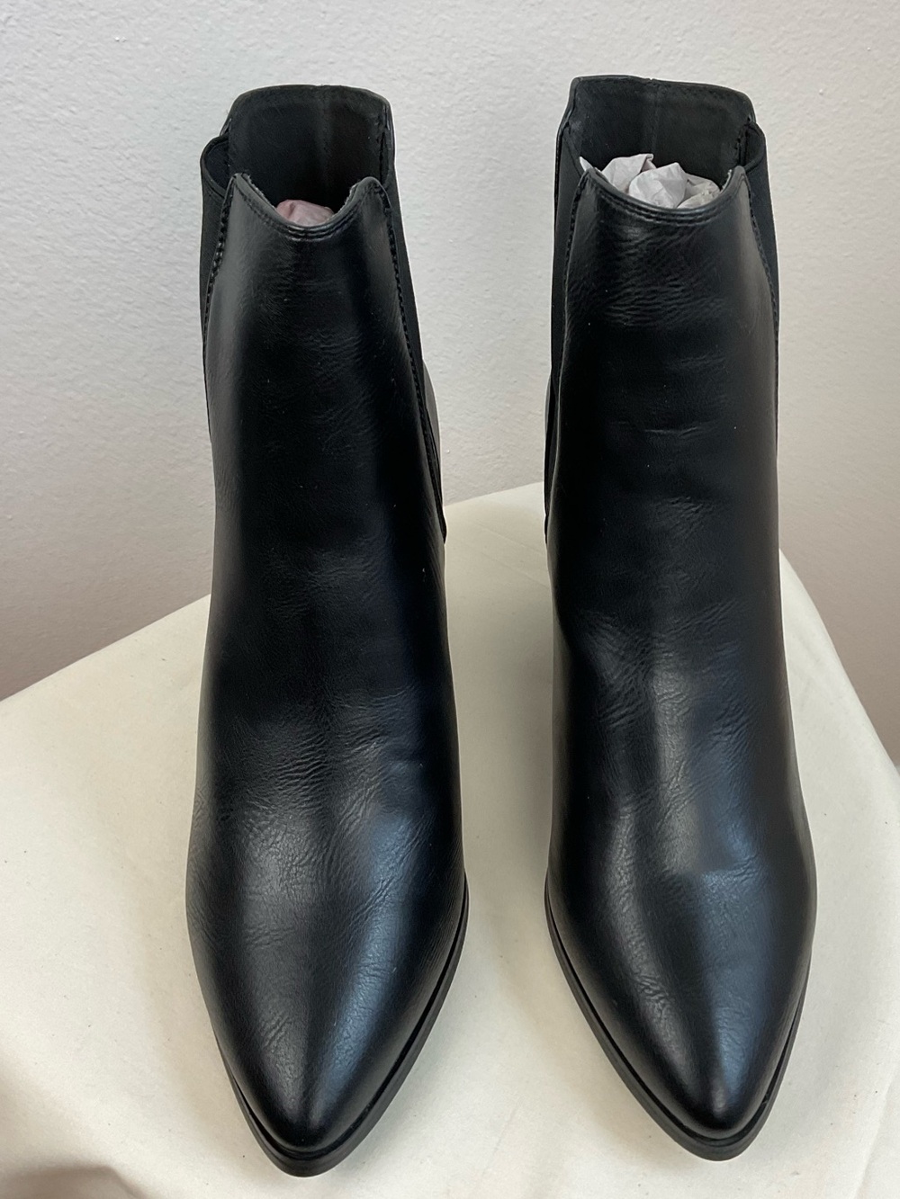 Nasty Gal Black Pointed Toe Chelsea Boots
